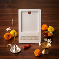 Multi-Functional White Acrylic Guru Photo Frame with Sloka