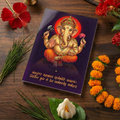 Divine Lord Ganesha Acrylic Photo Frame with Golden Standoff