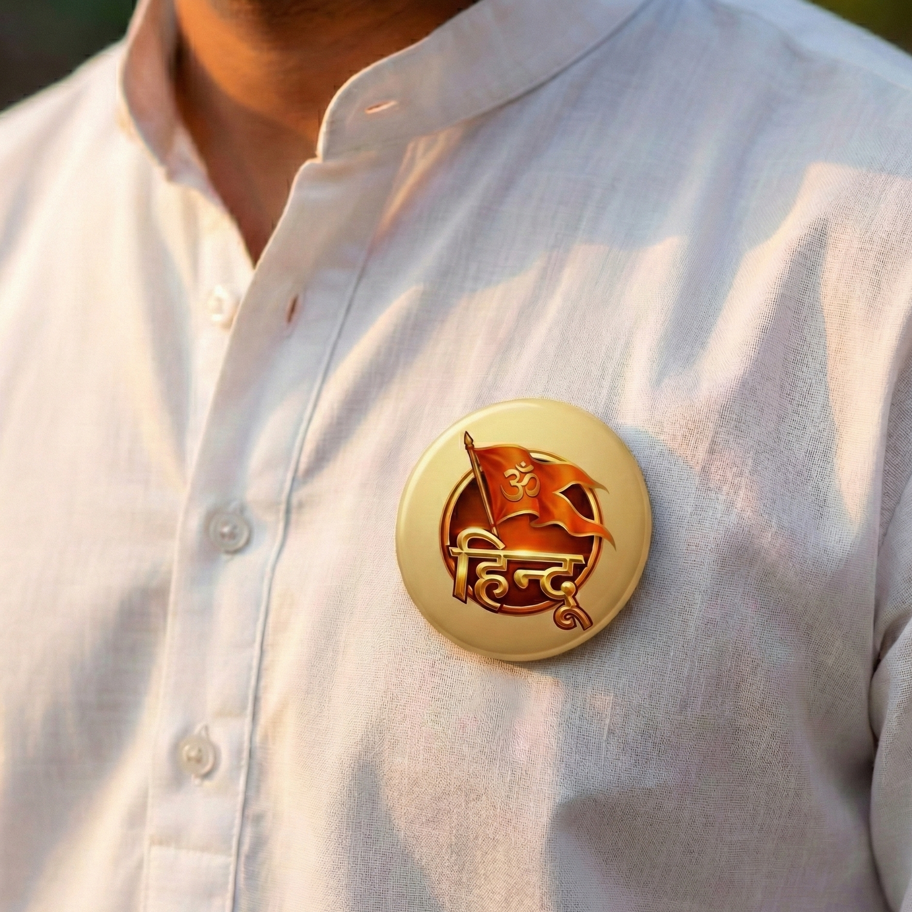 Hindu Name and Symbols Pin Badge & Fridge Magnet