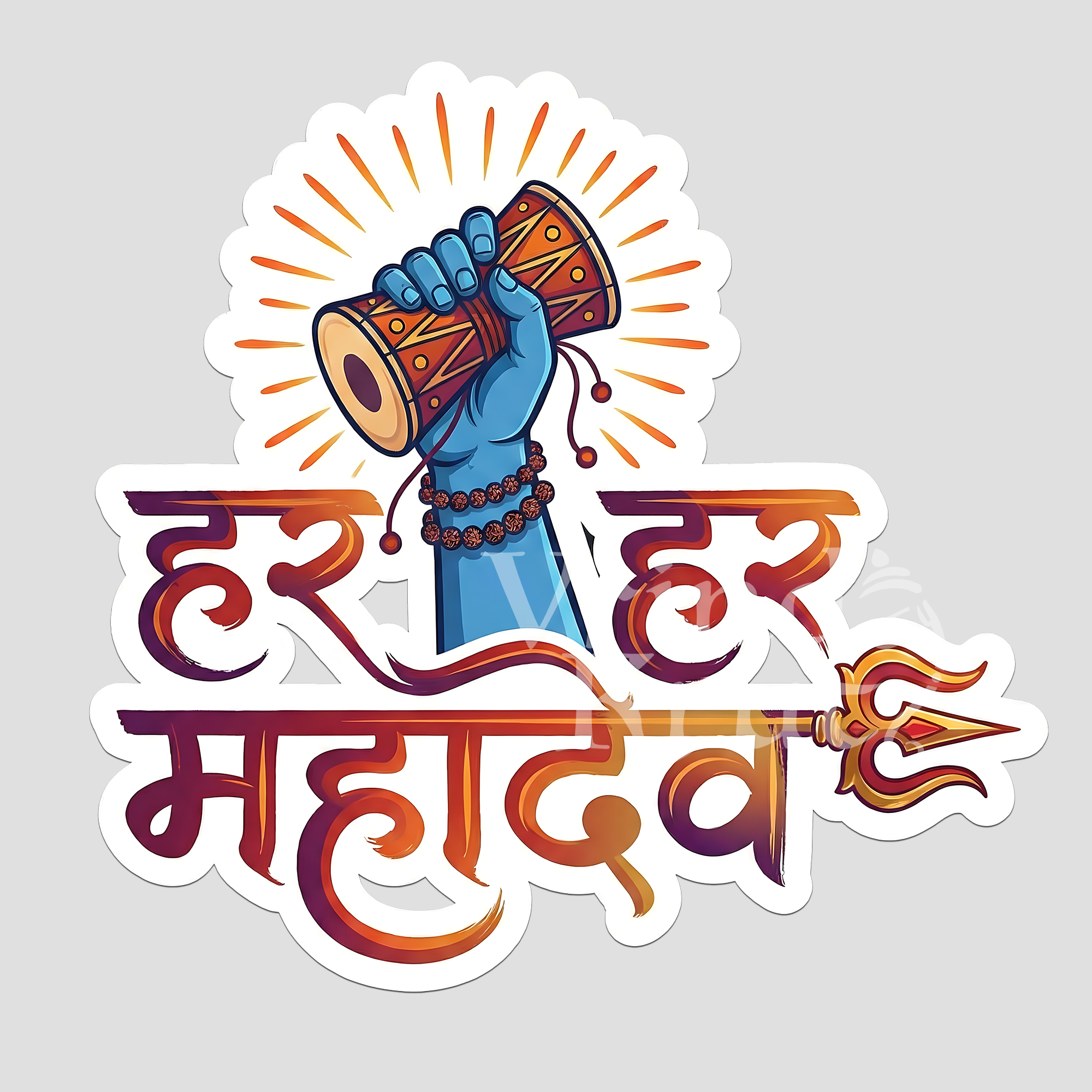 Har Har Mahadev Sticker for Laptop, Mobile and Collection