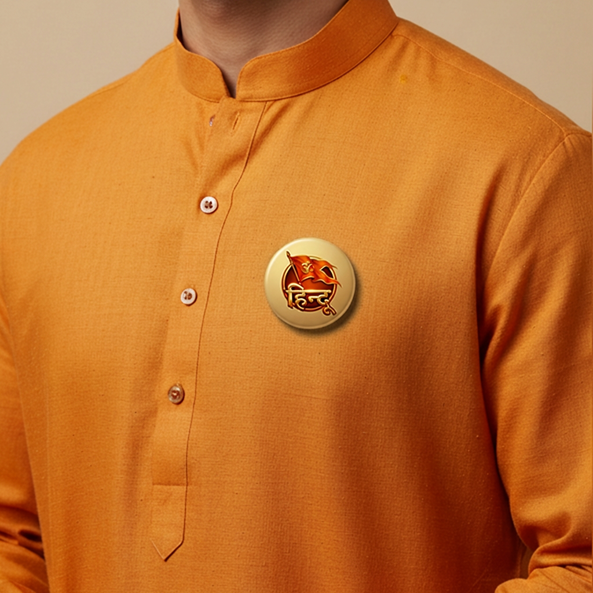 Hindu Name and Symbols Pin Badge & Fridge Magnet