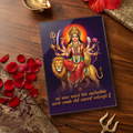 Maa Durga Acrylic Photo Frame with Golden Standoff