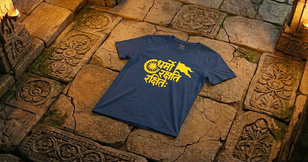 ‘Dharmo Rakshati Rakshitah’ Unisex T-Shirt - Navy