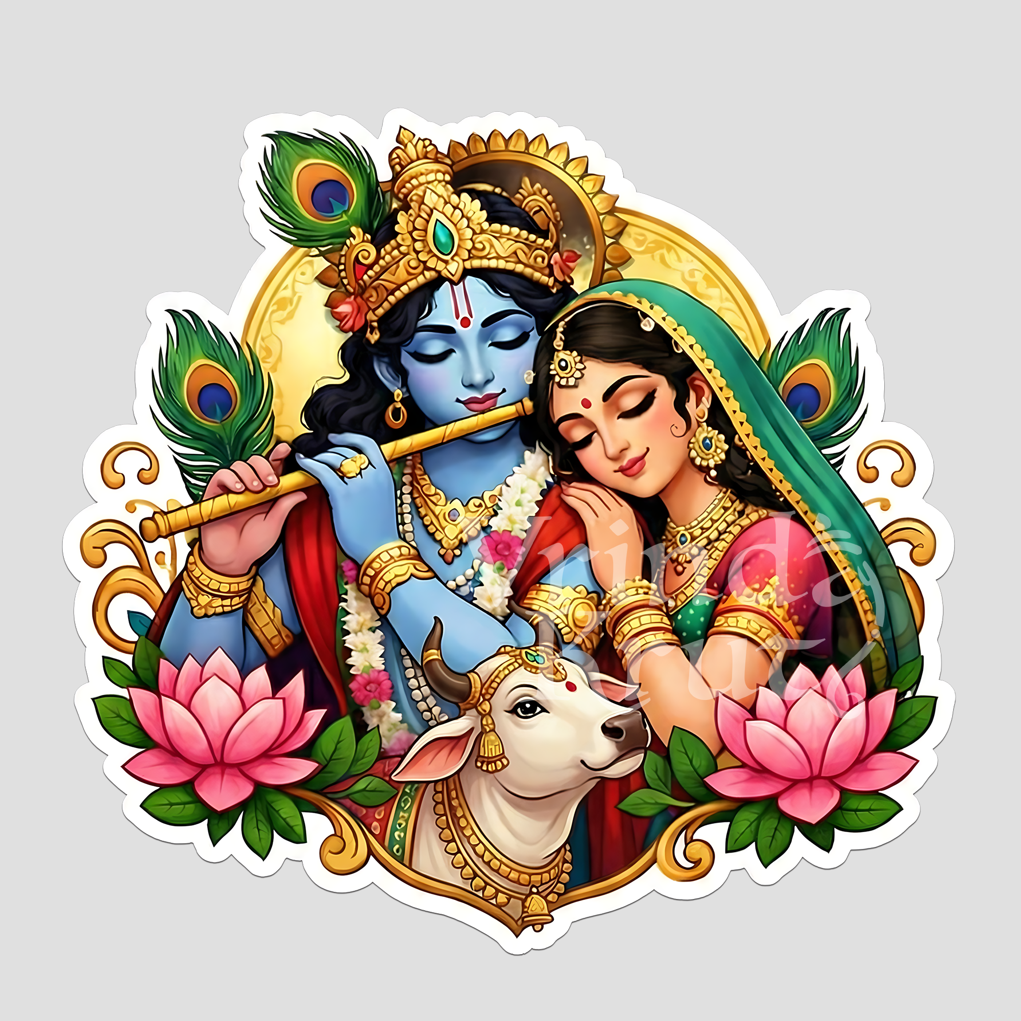 Radhey Krishn Sticker for Laptop, Mobile and Collection