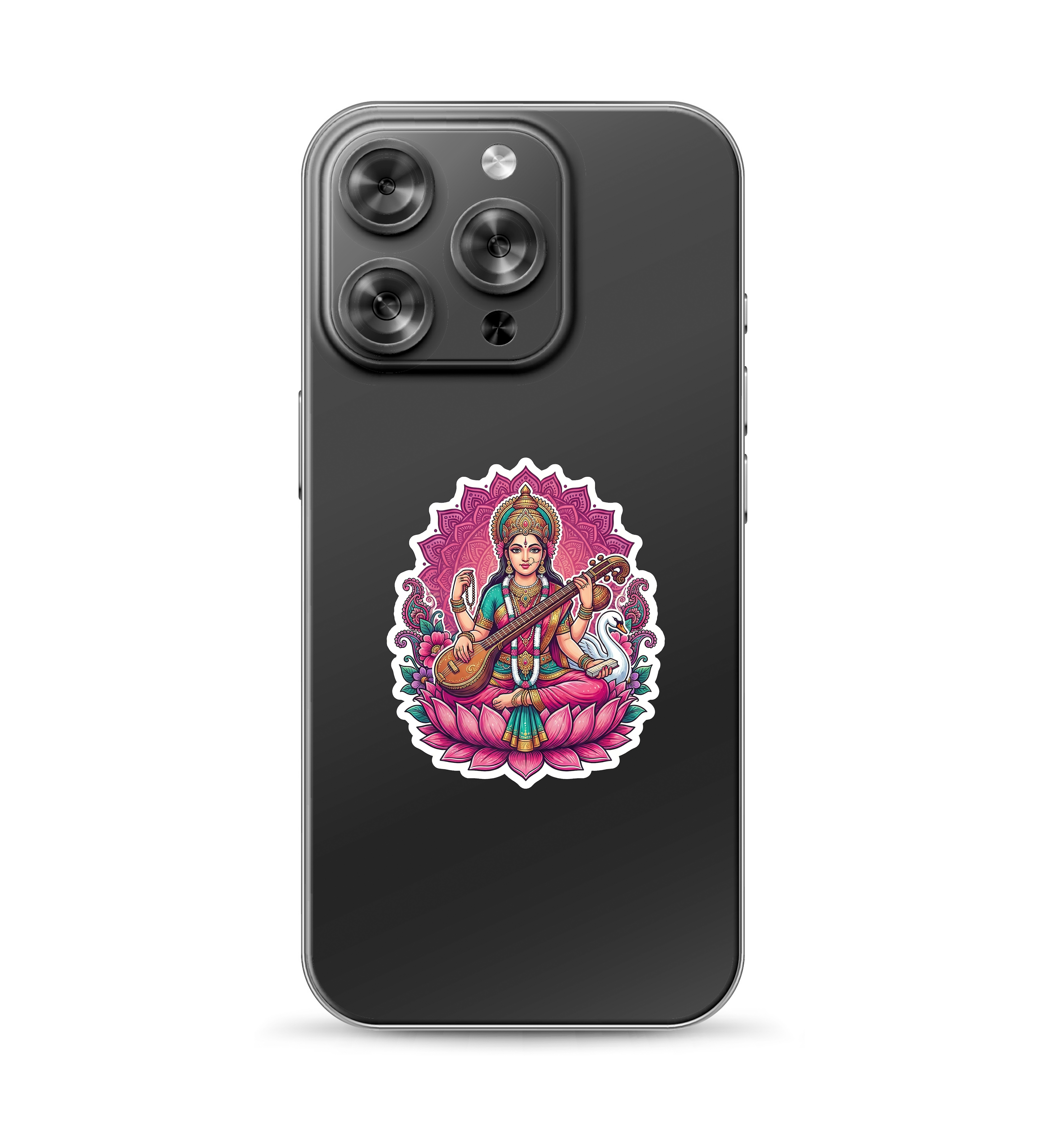 Saraswati Maa Sticker for Laptop, Mobile and Collection