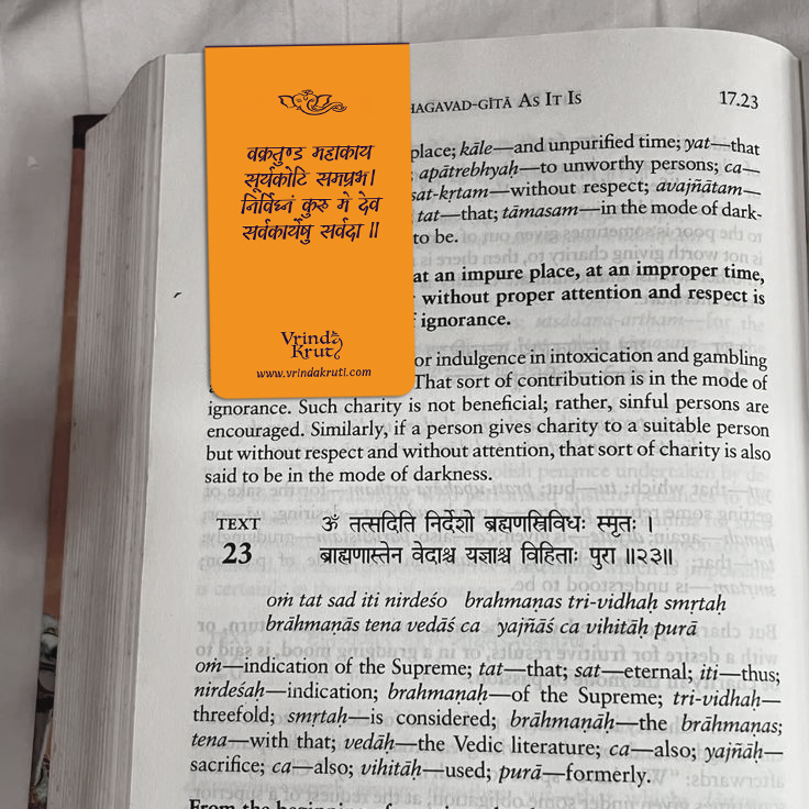 Shri Ganesh Divine Magnetic Bookmark with Chant and Mantra