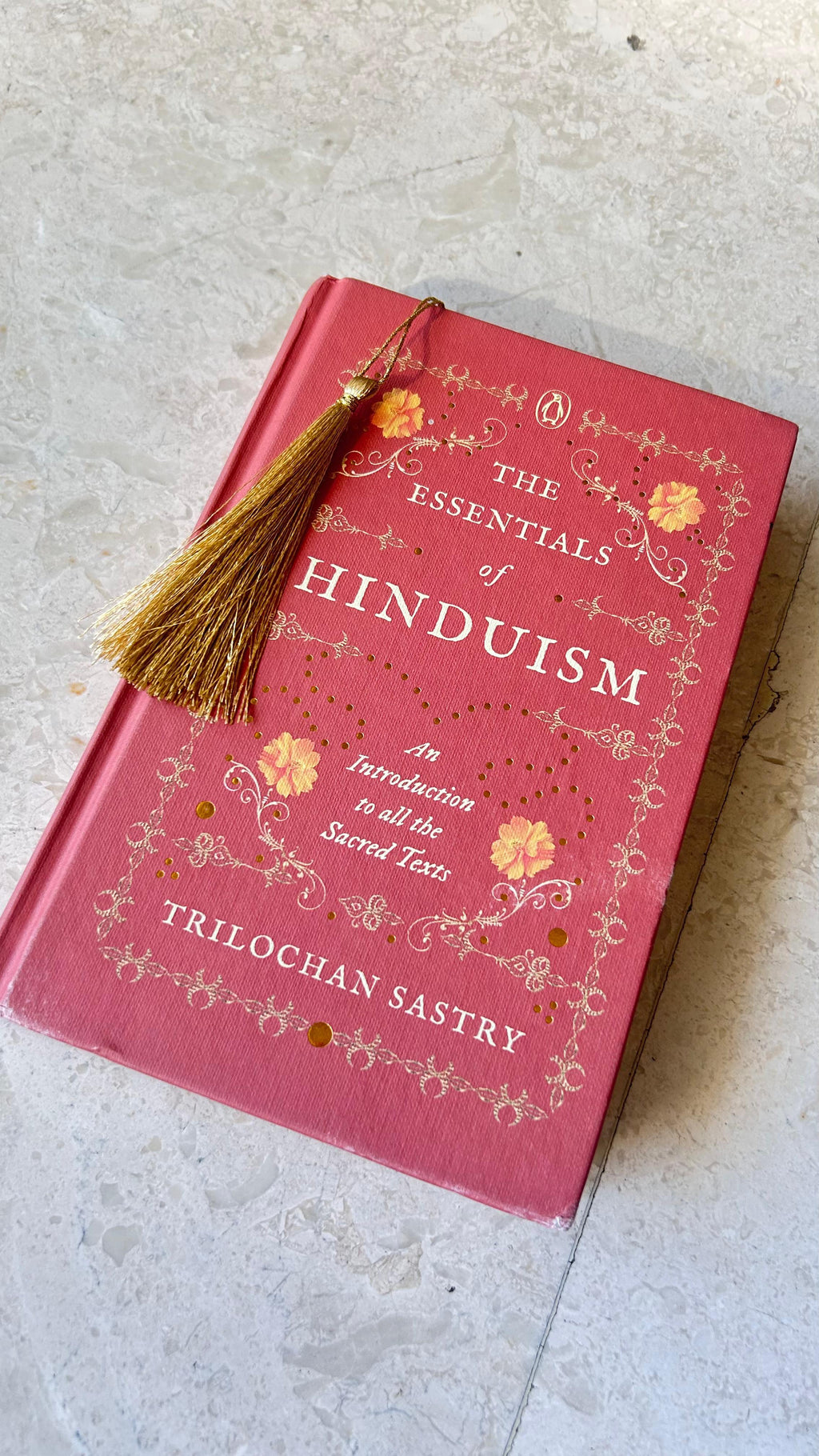 Om Symbol - Metal Bookmark with Golden Thread and Tassel