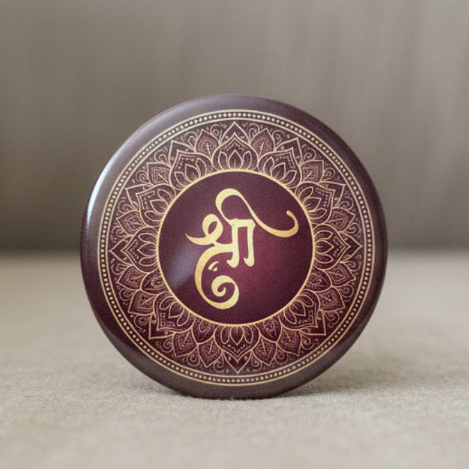 Shree Ganesh Pin Badge and Fridge Magnet