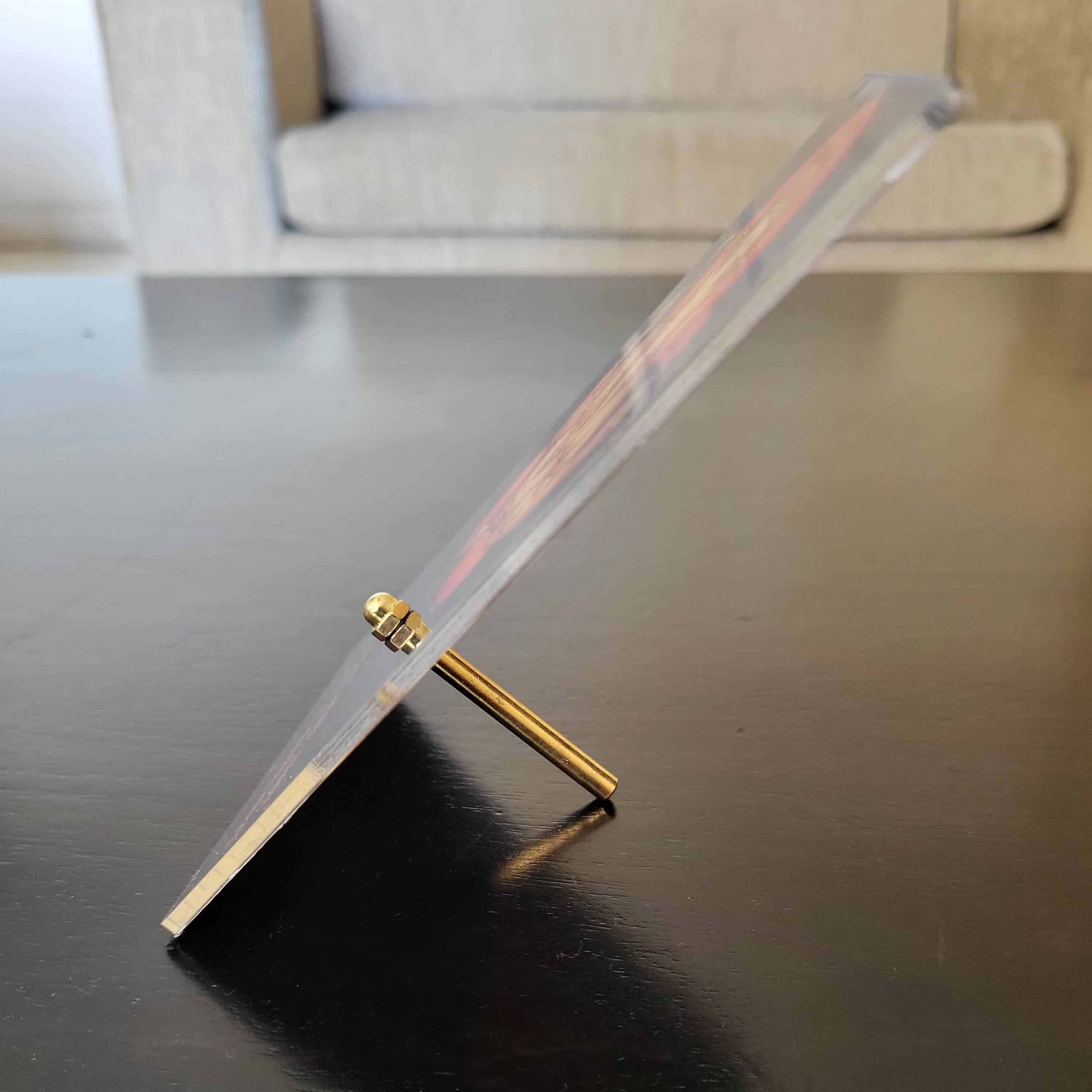 Divine Lord Ganesha Acrylic Photo Frame with Golden Standoff