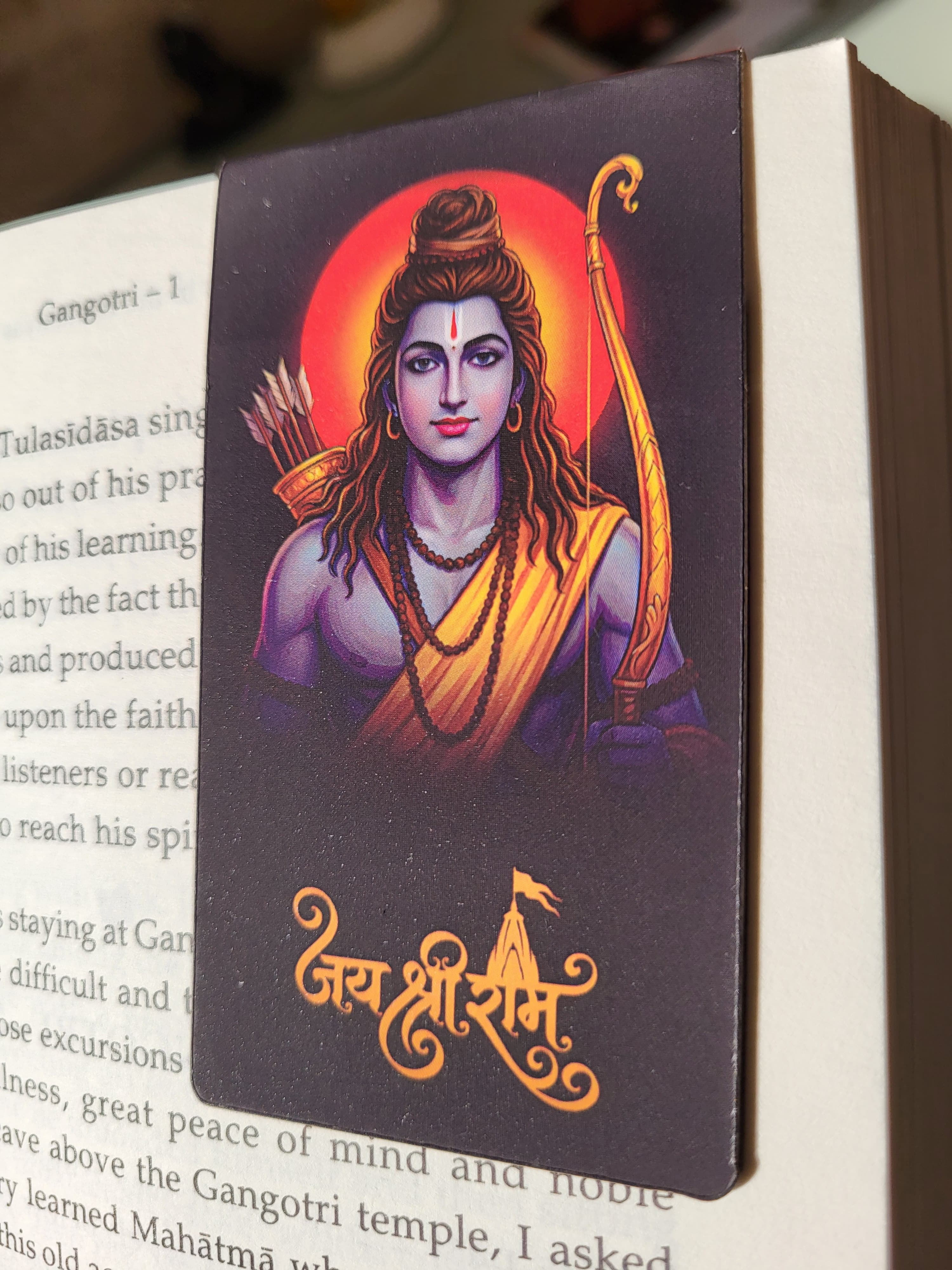 Shri Ram Magnetic Bookmark with Udghosh and Sloka